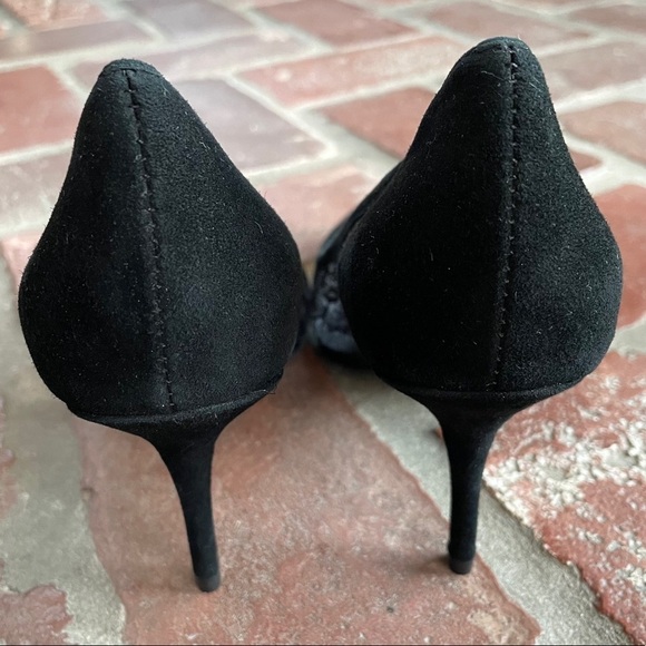 NWOT Sandro Suede & Lace Black Pumps - Picture 5 of 6